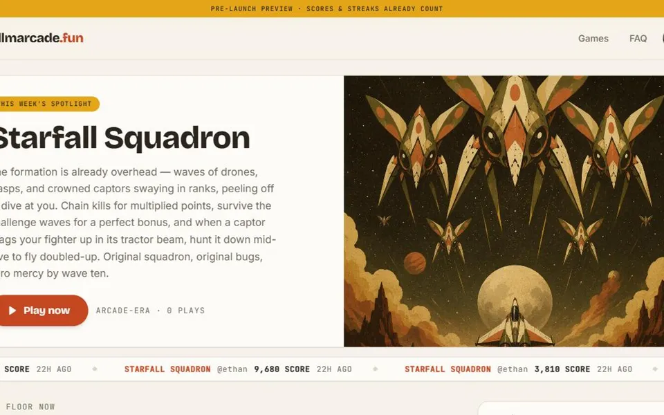 LLM Arcade home page