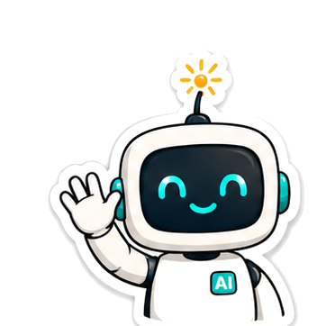 The Little AI Company robot mascot waving hello